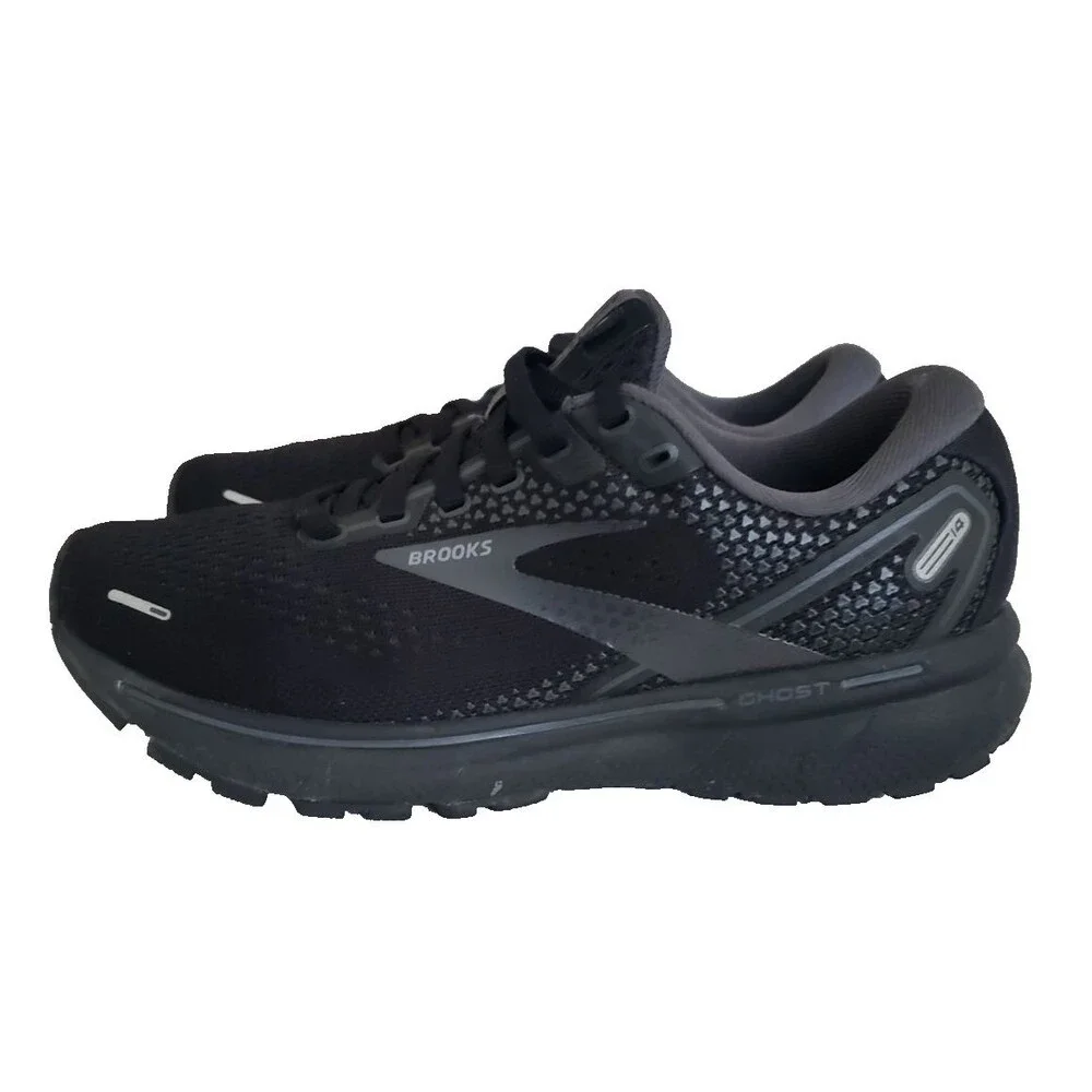Brooks Ghost 14 Running Shoes Women Sz 6.5B Black Mesh Comfort Cushion Sneakers